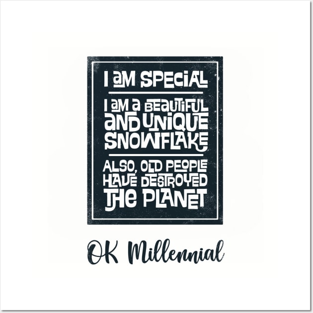 OK Millennial Wall Art by kg07_shirts